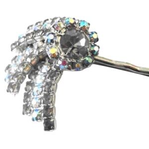 Rhinestone Glamour Hairpin | Vintage Jewelry Statement Hair Accessory